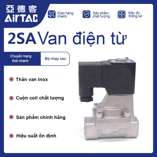 2SAL030-06 A Van điện từ nước (dầu, khí) Airtac(AC220V điều khiển trực tiếp - 2/2)