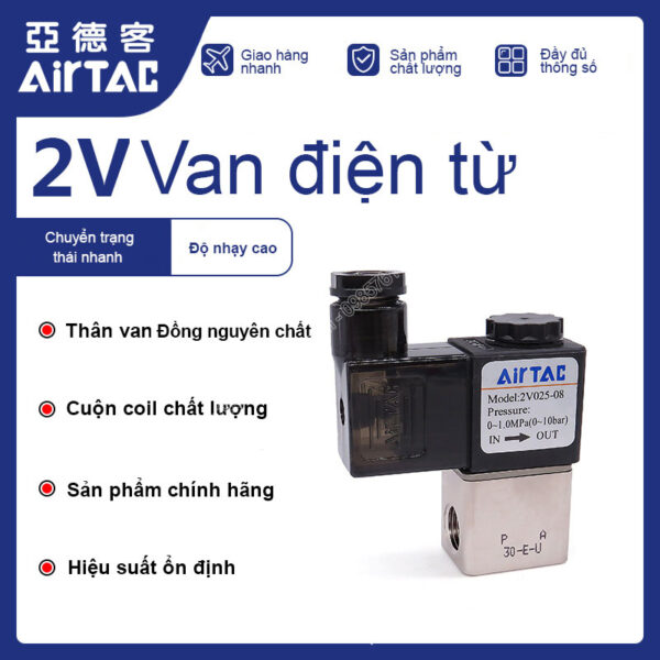 2V130-15 C Van điện từ nước (dầu, khí) Airtac(AC110V điều khiển dẫn hướng - 2/2)