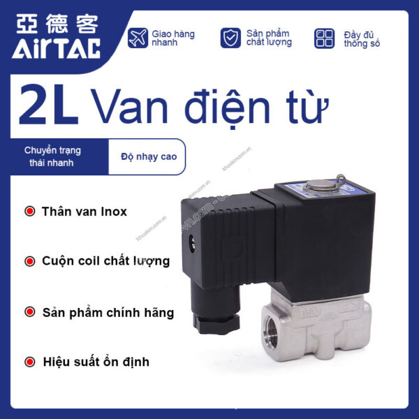 2KL030-08 E Van điện từ nước (dầu, khí) Airtac(AC24V điều khiển trực tiếp - 2/2)