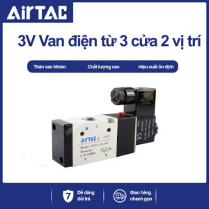 3V110-M5 Van điện từ khí nén Airtac (3V110-M5, Ba cửa hai vị trí - 3/2)