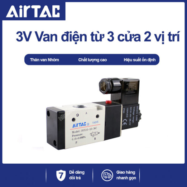 3V310-10 Van điện từ khí nén Airtac (3V310-10 Ba cửa hai vị trí - 3/2)