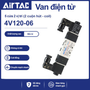 4V120-06 Van điện từ khí nén Airtac (4V120-06 Năm cửa hai vị trí - 5/2)