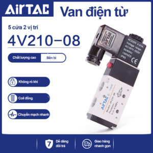 4V210-08 Van điện từ khí nén Airtac (4V210-08 Năm cửa hai vị trí - 5/2)