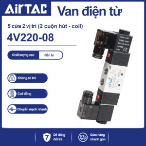 4V220-06 Van điện từ khí nén Airtac (4V220-06 Năm cửa hai vị trí - 5/2)