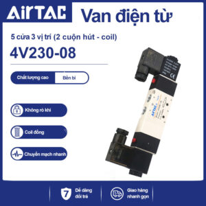 4V230C-08 Van điện từ khí nén Airtac (4V230C-08 Năm cửa ba vị trí - 5/3)