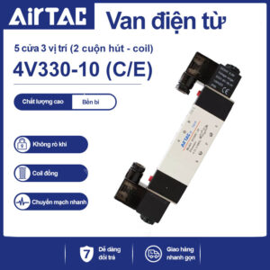 4V330C-08 Van điện từ khí nén Airtac (4V330C-08 Năm cửa ba vị trí - 5/3)