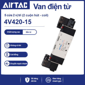 4V420-15 Van điện từ khí nén Airtac (4V420-15 Năm cửa hai vị trí - 5/2)