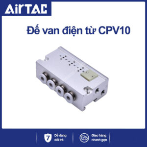 CVP10S J04 F 18F Đế van điện từ khí nén nhỏ gọn Airtac (18 cổng - DC12V)