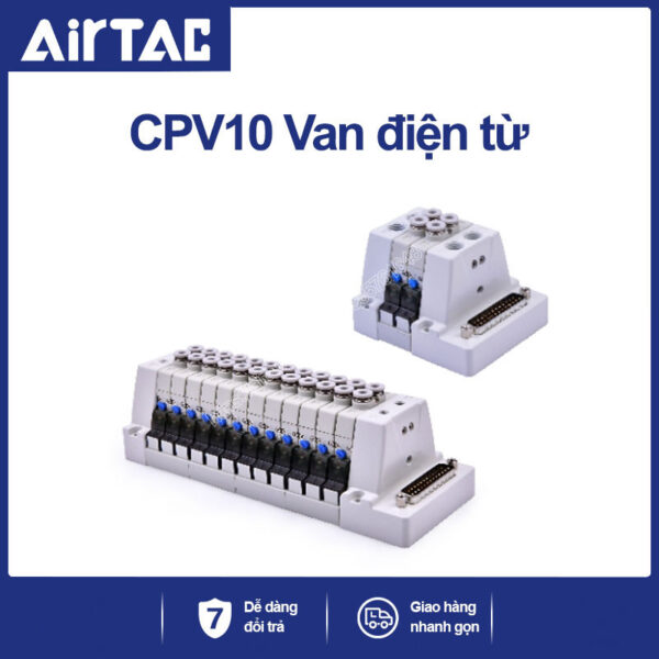 CVP10CP-200 Cụm van điện từ khí nén nhỏ gọn Airtac(AC110V, ba cửa hai vị trí - 3/2)