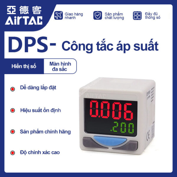 DPHN3-01050 Cảm biến áp suất Airtac ( Output analog DPHN3 NPN dây dài 50 cm)