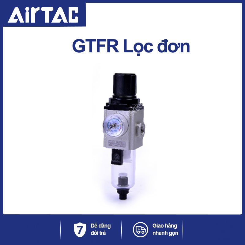 GTFR200C-08 Lọc khí nén Airtac (GTFR200C08 bộ lọc đơn, bầu ngắn)