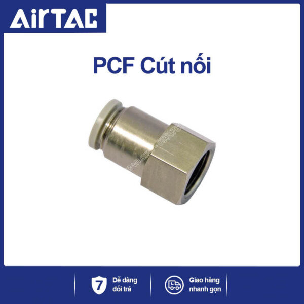 PC10-04 Nối nhanh thẳng ren ngoài Airtac (PC10-04-S thép)
