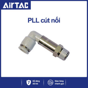 PLL12-03 Nối nhanh góc ren ngoài chân dài Airtac (PLL12-03-S thép)