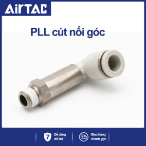 PLL04 M3 Nối nhanh góc ren ngoài - thân dài Airtac (PLL04-M3 Màu trắng)