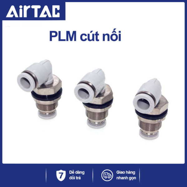 PLM12 Nối nhanh thẳng có đai siết Airtac (PLM12 Màu trắng)