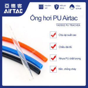 PU10x6.5 Dây hơi khí nén PU Airtac (PU10x6.5 Màu: trắng, đen, xanh, cam)